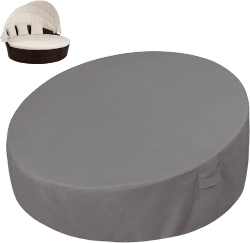Miniatura 8 de Easy-Going Funda para día de patio resistente de 600D para exteriores, redonda de 75 pulgadas, con resistencia a rayos UV, funda para sofá de patio