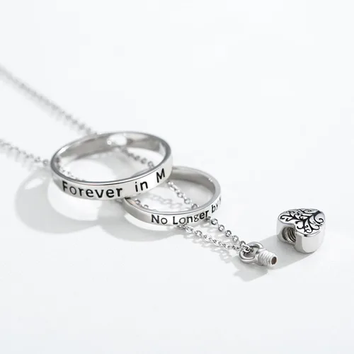Miniatura 3 de JUSTKIDSTOY Cremation Jewelry - Collar de plata de ley 925 con diseño de girasol, rosa y pata para cenizas, recuerdos conmemorativos para mujeres