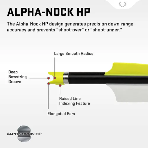 Miniatura 2 de TenPoint Alpha-Nock HP - Pack of 12 - Weight: 27 Grains - Helps Prevent Shoot Over or Shoot Under