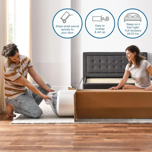 Miniatura 9 de Cool Gel Chill Memory Foam 8-Inch Mattress with Pillow, CertiPUR-US Certified, Mattress in a Box, Twin XL, White