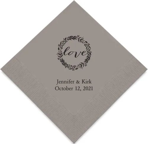 Miniatura 17 de Weddingstar - servilletas de papel impresas personalizables Negro
