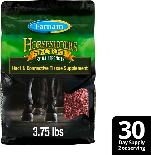 Miniatura 10 de Farnam Horseshoer's Secret Suplemento de biotina de pezuña y tejido conectivo extra fuerte con aminos para pezuñas fuertes y saludables, tendones