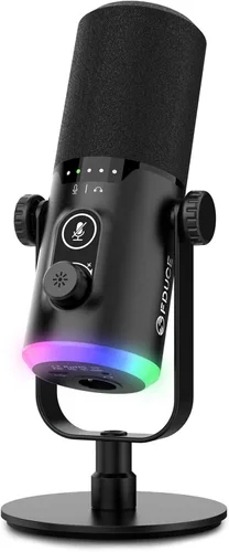 Miniatura 9 de FDUCE - Kit de micrófono de juego USB/XLR, micrófono dinámico para PC con RGB para podcasting y transmisión, kit de micrófono de computadora RGB