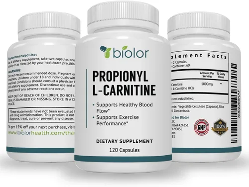 Miniatura 8 de Biolor Propionil-L-carnitina (PLCAR) de alta absorción sin rellenos artificiales - Suplemento eficaz de propionil L carnitina HCL para apoyar