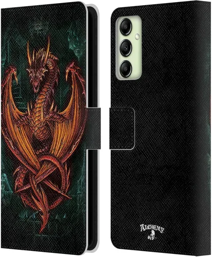Miniatura 12 de Head Case Designs Officially Licensed Alchemy Gothic Caduceus Rex Dragon Leather Wallet Case Compatible with Samsung Galaxy A14 5G