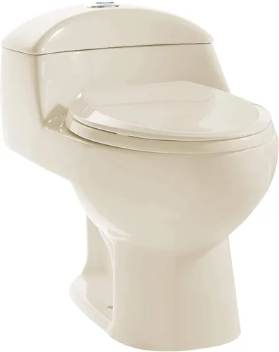 Swiss Madison Well Made Forever SM-1T803BQ Chateau - Inodoro de una pieza con descarga dual alargado, acabado mate, 0.8/1.28 gpf Bisque Brillante