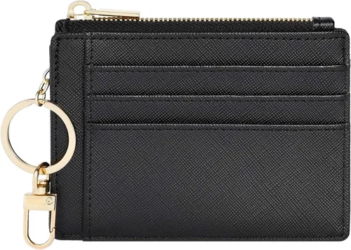 Sodsay Estuche para tarjetas, cartera delgada con bolsillo frontal, para mujer, sujetatarjetas con llavero | Slim, Front Pocket, Credit Card Holder,