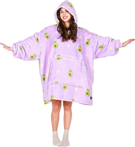 Miniatura 42 de Tirrinia Sudadera Manta de Gran Tamaño con Capucha, Mantas Sherpa Esponjosas Vestibles, Manta Sudadera Reversible y Acogedora, Regalo para Adultos #