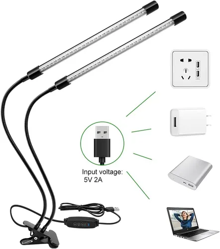 Miniatura 5 de Luz LED negra, temporizador de 3, 9 y 12 horas, 10 niveles regulables, luz UV, cabezal doble, 54 LED, luz negra, lámpara UV LED de 395-405 nm