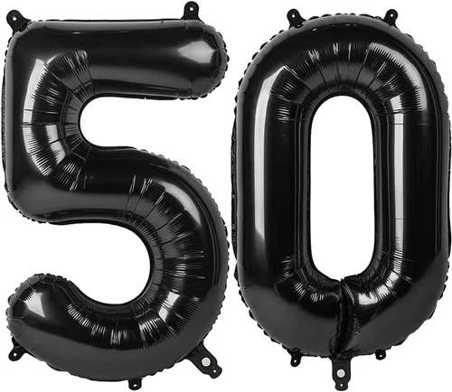 Miniatura 15 de Globos de números de 5 globos de 40 pulgadas, decoraciones de cumpleaños azules para niños y niñas, globos de números azul marino grandes