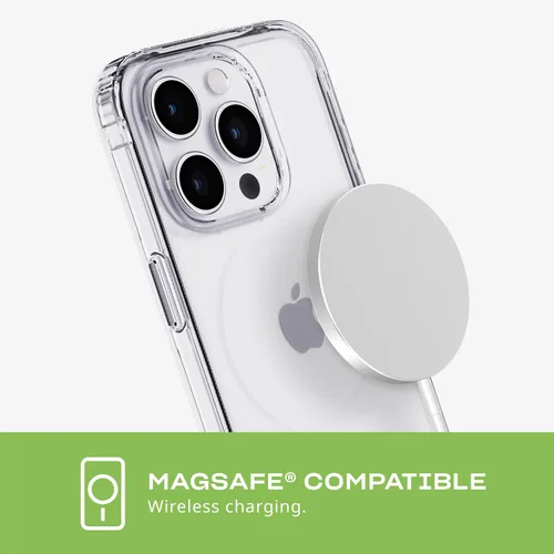 Miniatura 6 de Tech21 Evo - Funda transparente para iPhone 15 Pro, compatible con MagSafe, funda de protección contra impactos, transparente
