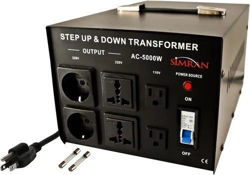 Miniatura 9 de Simran AC-100, transformador elevador/reductor de tensión 110 V/220 V