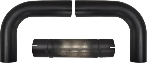 Miniatura 8 de Sistema de tubo de escape diésel Turbo Dual Smoker de 4 pulgadas con 2 piezas de entrada de 4 pulgadas de 8 pulgadas, salida de acero inoxidable