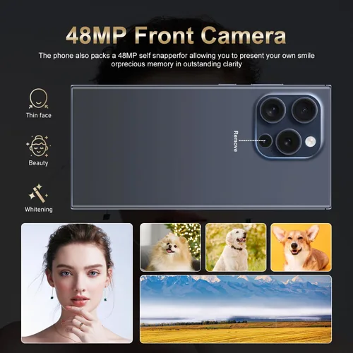 Miniatura 5 de Teléfonos celulares desbloqueados Teléfonos inteligentes 5G Teléfono Android 13 Teléfonos móviles 8GB+256GB/7 Pantalla/48MP+108MP Cámara/6800