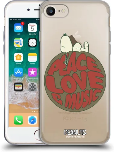 Miniatura 176 de Head Case Designs Funda de gel Woodstock 50th con licencia oficial de Peanuts Snoopy Guitar 1969 [protección de grado militar] compatible con Apple