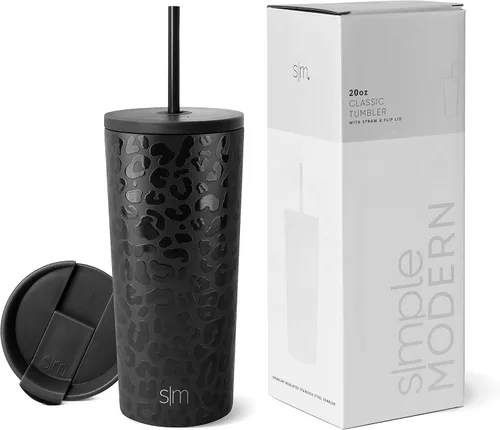 Miniatura 90 de Simple Modern- Vaso con aislamiento, c/tapa y pajilla Taza de viaje Botella de agua de ac. inox. reutilizable Unisex Colecc. Classic 24 oz
