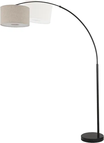 Miniatura 5 de SH Lighting - Lámpara de pie de arco ajustable de acero con base de mármol