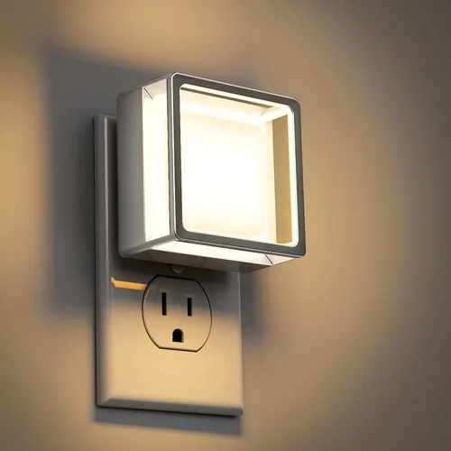 Miniatura 16 de DORESshop Luz nocturna LED, luces nocturnas enchufables a la pared (paquete de 2) con sensor de atardecer a amanecer, luces nocturnas regulables