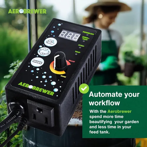Miniatura 2 de AEROBREWER Controlador de temperatura + potencia - Controladores de velocidad variable para bomba de agua de motor eléctrico, controlador