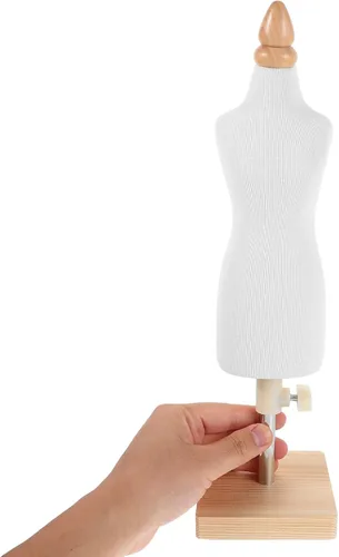 Miniatura 4 de Sewing Mannequin Dress Form with Wooden Adjustable Stand for Beginners Fashion Design and Doll Clothes Making Practice