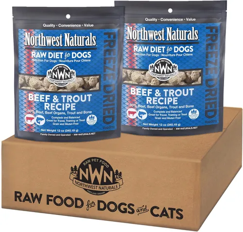 Miniatura 20 de Northwest Naturals Alimento liofilizado para perros de pescado blanco y salmón - Nuggets de tamaño bocado - Sin granos, alta en proteínas, dieta