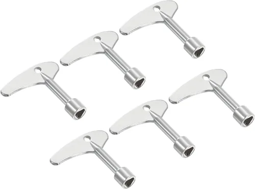 Miniatura 7 de PATIKIL Llaves triangulares, paquete de 3 llaves de bloqueo de elevación de ascensor de aleación de zinc, llave de gabinete triangular