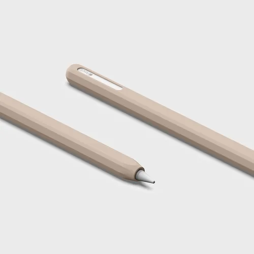 Miniatura 4 de UPPERCASE Designs NimbleSleeve Funda Portador de Estuche Protector de Silicona Premium Compatible con iPad Apple Pencil Pro y 2ª Generación Beige