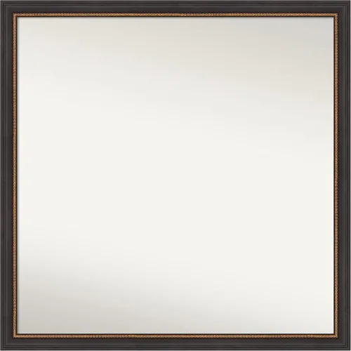 Miniatura 227 de Amanti Art Espejo de baño negro para sobre el fregadero, 23 x 23 pulgadas, espejo cuadrado negro Ashton, marco de madera tradicional mediano, se