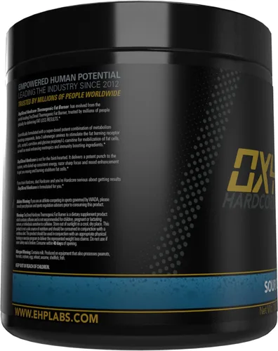 Miniatura 10 de EHP Labs OxyShred Hardcore Super Dosed - Polvo de preentrenamiento con L glutamina y acetil L carnitina, bebida de refuerzo energético - 275 mg