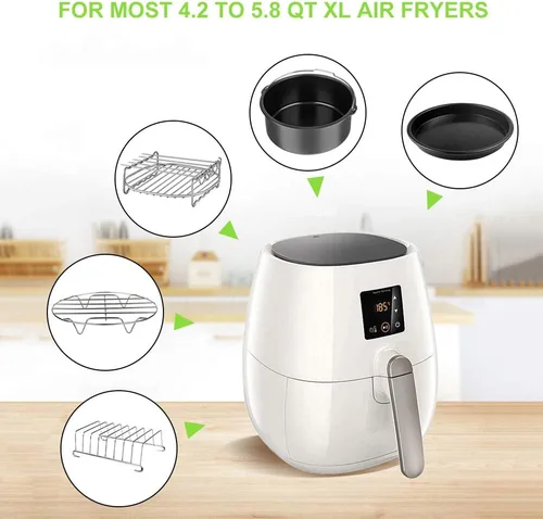Miniatura 5 de Juego de accesorios para freidora de aire, 12 piezas compatibles con freidora de aire Gowise Cosori Phillips Ninja Cozyna de 4, 4.2, 5.5, 5.8