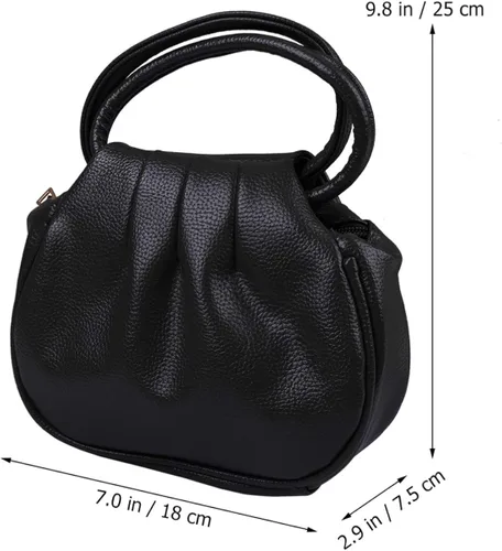 Miniatura 9 de TENDYCOCO Bolso casual para mujer Mini bolsa de dumpling Bolso de embrague PU para compras boda cóctel (rojo)
