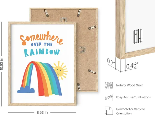 Miniatura 3 de HAUS AND HUES Citas inspiradoras para niños (marco beige, inspiradoras, 8 pulgadas de largo x 10 de ancho)