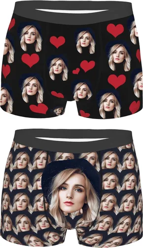 Paquete de 2 calzoncillos personalizados para hombres, boxeadores personalizados para hombres con cara, regalos personalizados para hombres,