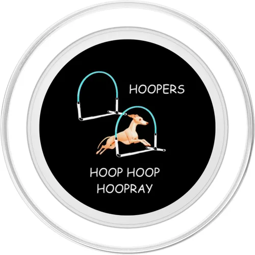 Miniatura 2 de Dog Agility - Hoopers para perros Greyhound Whippet - Hoop Hoopray PopSockets MagSafe PopGrip para iPhone