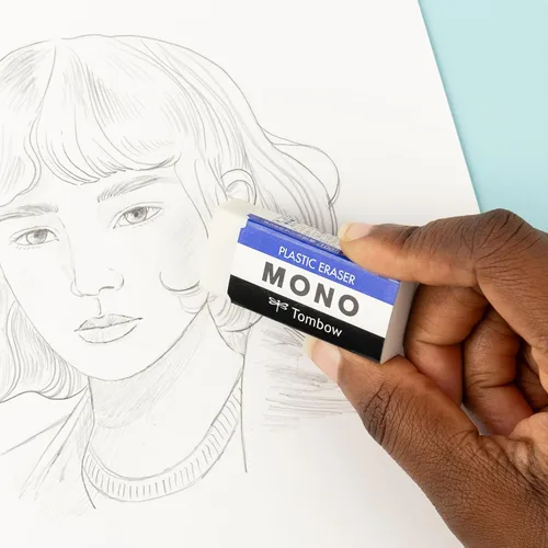 Miniatura 4 de Tombow 57324 Borrador MONO, blanco, mediano, paquete de 3. Elimina limpiamente las marcas sin dañar el papel