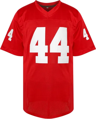 Miniatura 2 de Forrest Gump Jersey #44 - Camiseta de fútbol de película cosida para hombre, color rojo, tallas S-3XL