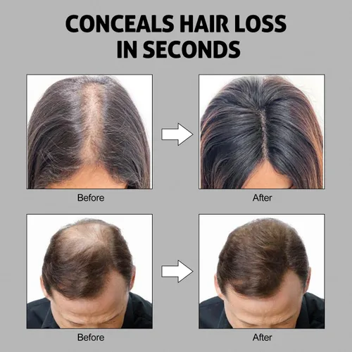 Miniatura 3 de Ustar Fibras de construcción del cabello para adelgazar el cabello, 0.47 onzas, color caoba oculta la pérdida de cabello al instante, más grueso