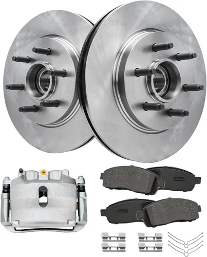 Miniatura 99 de Detroit Axle - 4 rotores de freno para Ford 2012 2013 2014 F-150 Lobo, repuesto de rotores de freno de disco: rotor delantero de 13.78 pulgadas