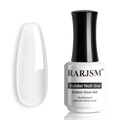Miniatura 43 de RARJSM Esmalte de uñas de gel con base de goma de fibra de vidrio rosa y flor de cerezo desnudo, para reparar uñas rotas, fortalecedor, capa base
