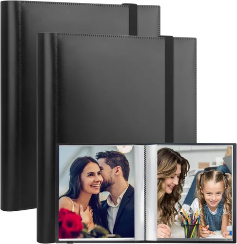 Miniatura 8 de Álbum de fotos de 6 x 8 pulgadas, álbum de fotos de 6 x 8 pulgadas con capacidad para 64 imágenes, carpeta de arte para fotos de 6 x 8, álbumes