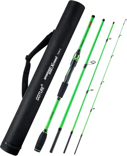 Miniatura 15 de Goture Cañas de Pescar de Viaje, Caña de Pescar de 4 Piezas con Estuche/Bolsa, Caña de Casting/Spinning, Caña Baitcasting Ultraligera de 7 Pies
