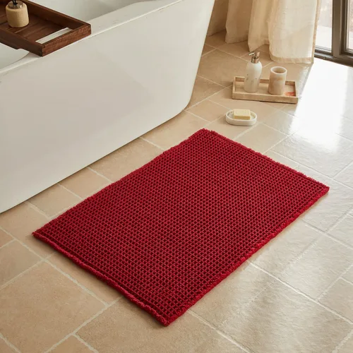 Miniatura 124 de Triohero Tapete de baño con diseño de gofre, tapete de baño pequeño y bohemio, antideslizante, lavable, ultra suave, súper absorbente, de secado