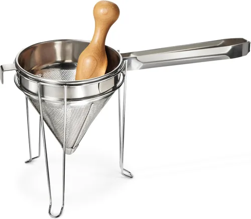 Weston Juego de cono y mortero de acero inoxidable (83-3030-W), capacidad de 2 cuartos de galón, apto para lavavajillas, 1.9 litros, plateado