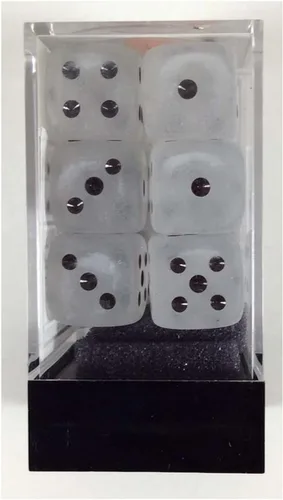 DND - Juego de dados Chessex D&D de 0.631 pulgadas, juego de dados poliédricos de plástico transparente esmerilado y negro, dados de mazmorras y