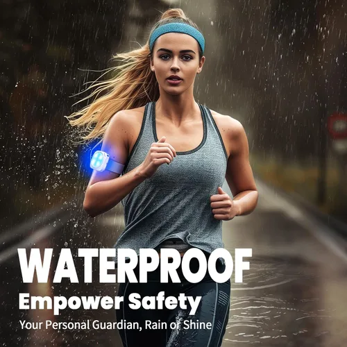 Miniatura 6 de wsdcam Luces de correr para corredores con alarma de seguridad fuerte de 130 dB, luz de seguridad LED USB-C para caminar nocturno/trotar/pasear al