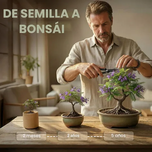 Miniatura 7 de AVERGO Kit de árbol bonsái clásico, 5 árboles bonzai japoneses únicos Kits completos de inicio de bonsái de interior para árboles en crecimiento