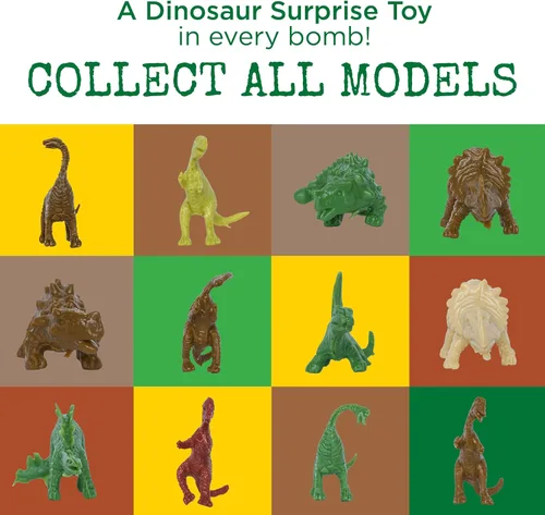 Miniatura 3 de Bombas de baño de dinosaurios para niños con juguetes sorpresa en el interior (paquete de 6) – Bombas de baño de burbujas grandes para niños y niñas