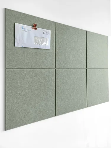 Miniatura 28 de Tabla de corcho alternativa de 24 x 36 pulgadas, paquete de 6 azulejos de pared de fieltro con pestañas adhesivas extraíbles seguras, tableros