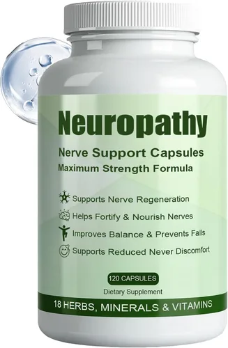 Píldoras de neuropatía - Neuroapoyo con ácido alfa lipoico 600 mg para la salud nerviosa, componentes herbales cuidadosamente seleccionados,
