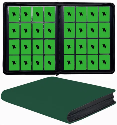 Carpeta para tarjetas de 16 bolsillos, más de 1000 carpetas de tarjetas coleccionables con cremallera de alta calidad, álbum de bolsillo de doble